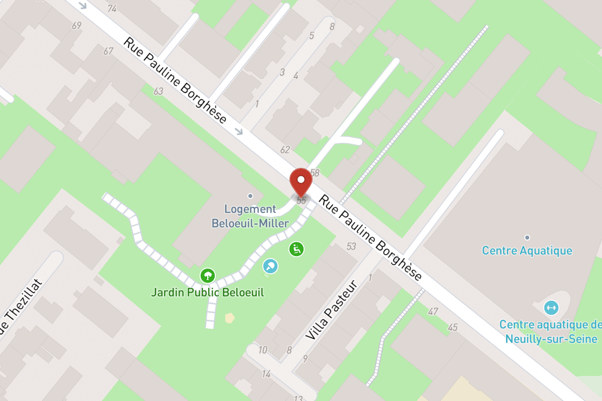 Plan de situation — 55 Rue Pauline Borghese