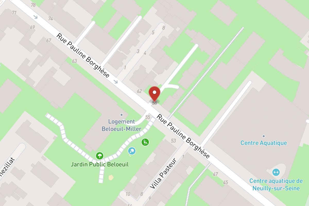 Plan de situation — 58 Rue Pauline Borghese