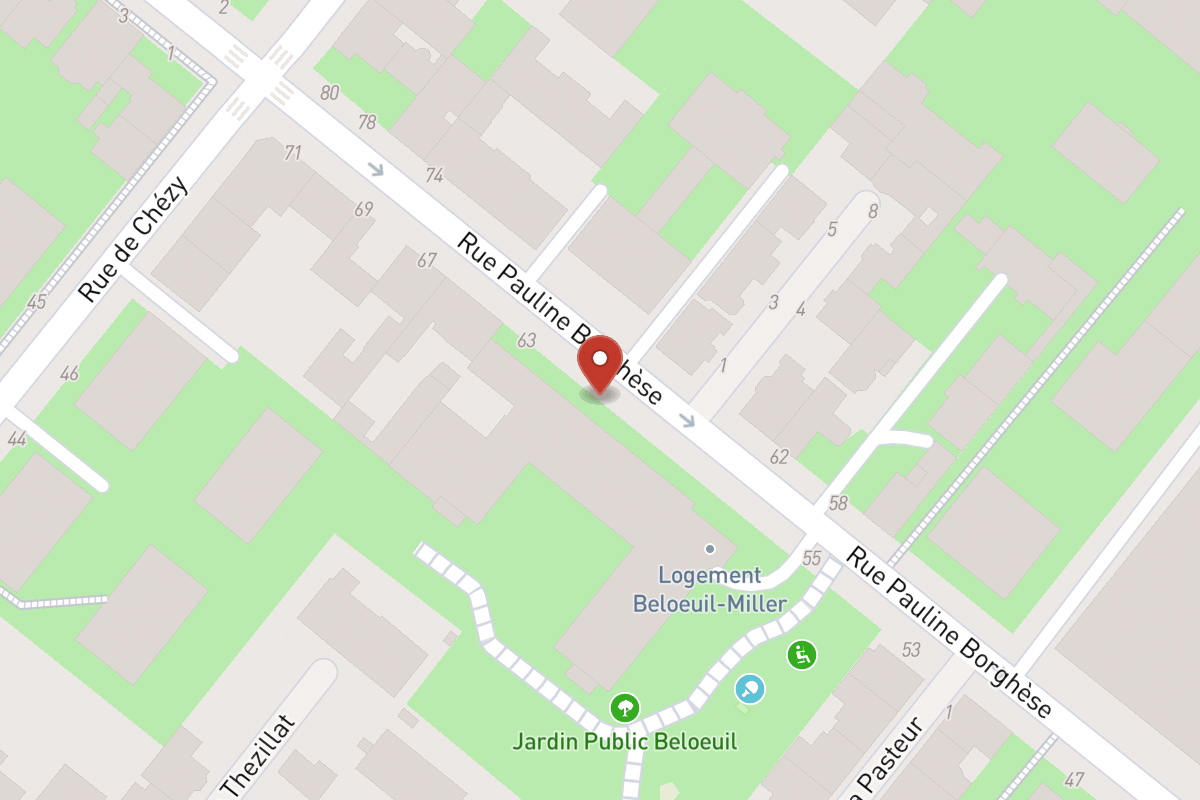 Plan de situation — 61 Rue Pauline Borghese