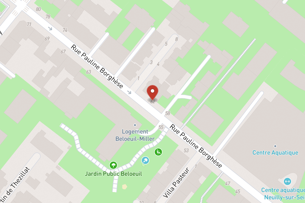 Plan de situation — 62 Rue Pauline Borghese
