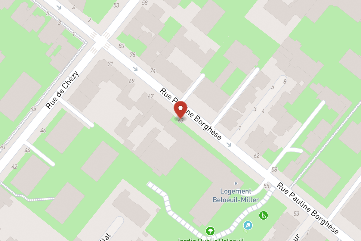 Plan de situation — 63 Rue Pauline Borghese