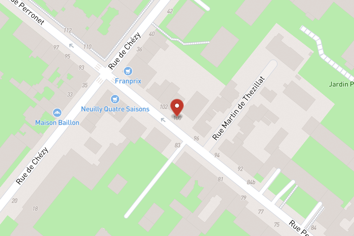 Plan de situation — 100 Rue Perronet