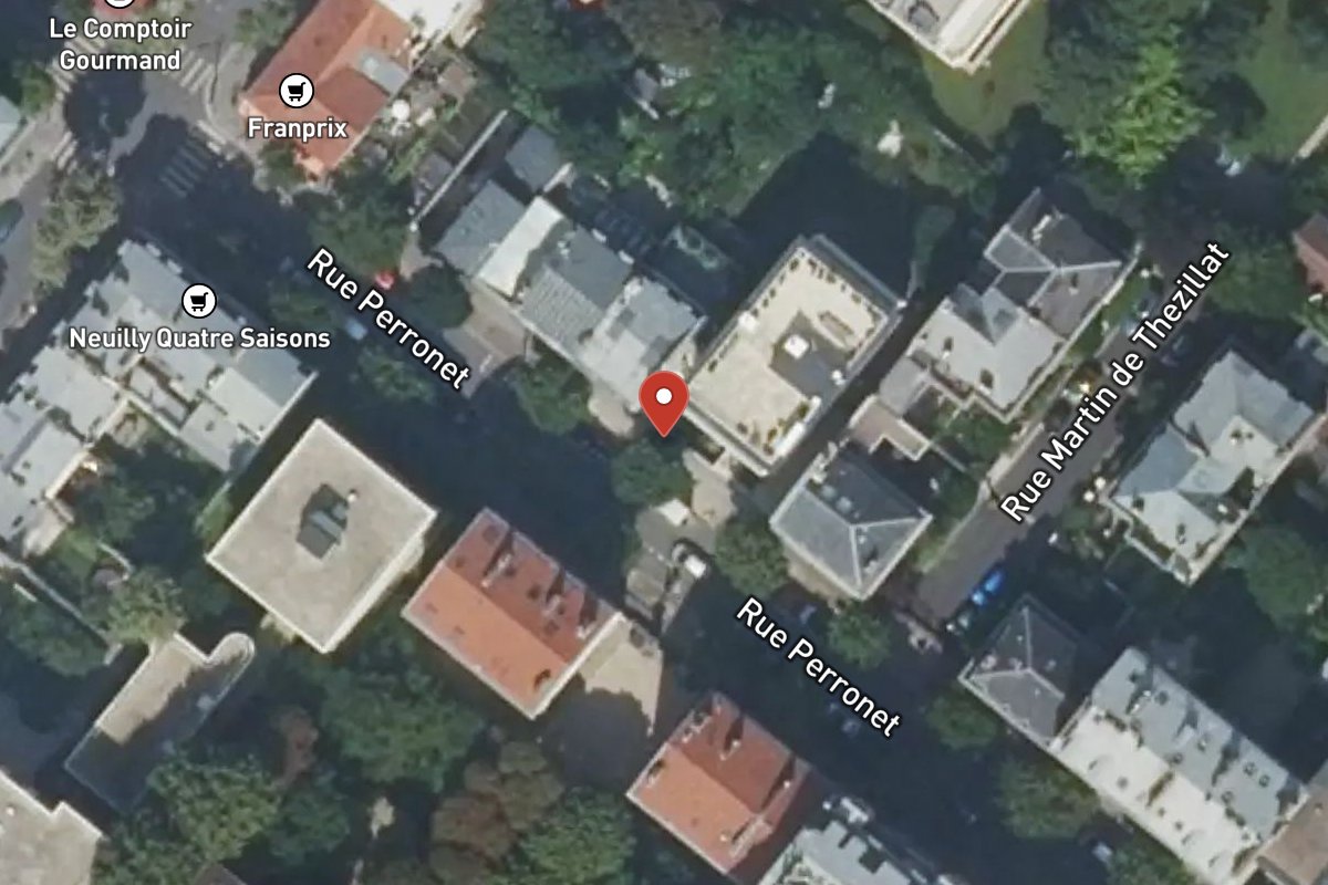 Vue satellite — 100 Rue Perronet