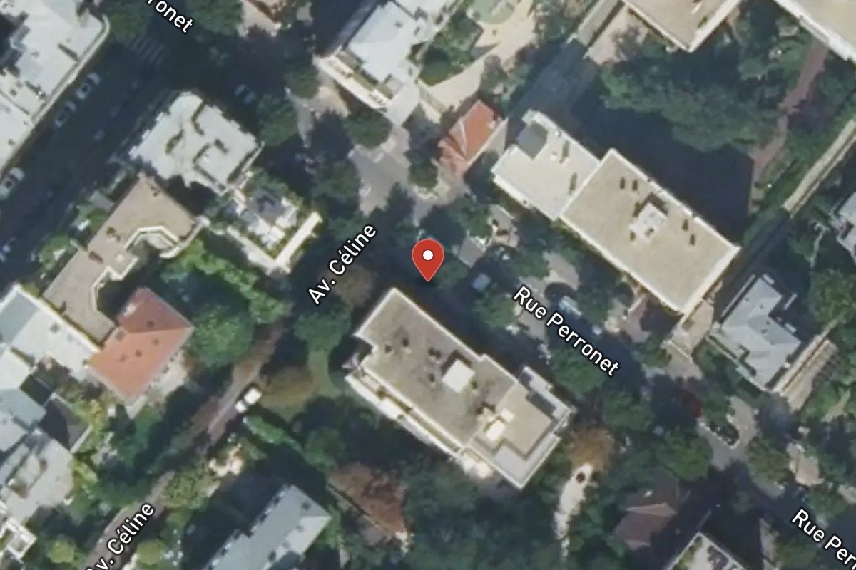 Vue satellite — 107 Rue Perronet