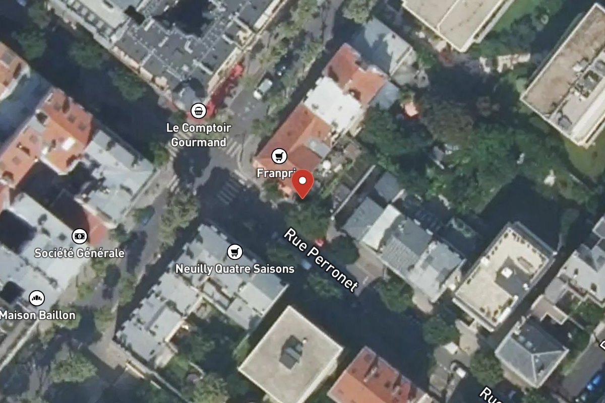 Vue satellite — 108 Rue Perronet