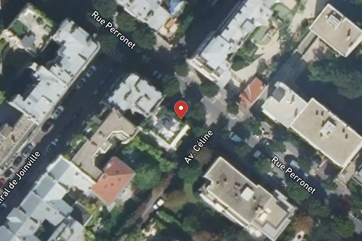 Vue satellite — 109 Rue Perronet