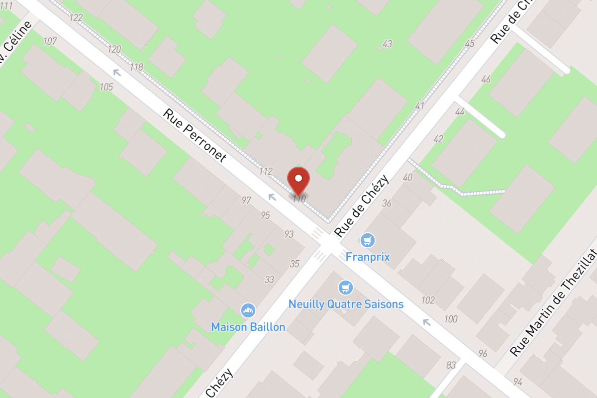 Plan de situation — 110 Rue Perronet