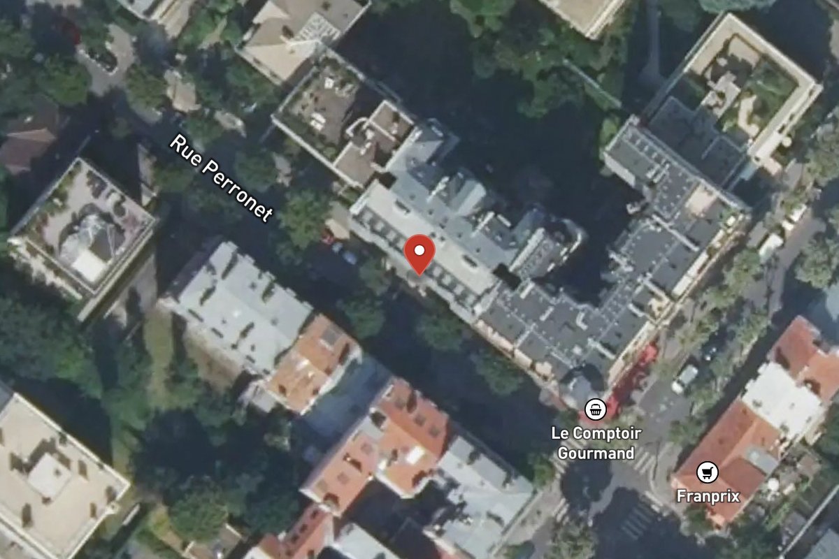 Vue satellite — 112 Rue Perronet
