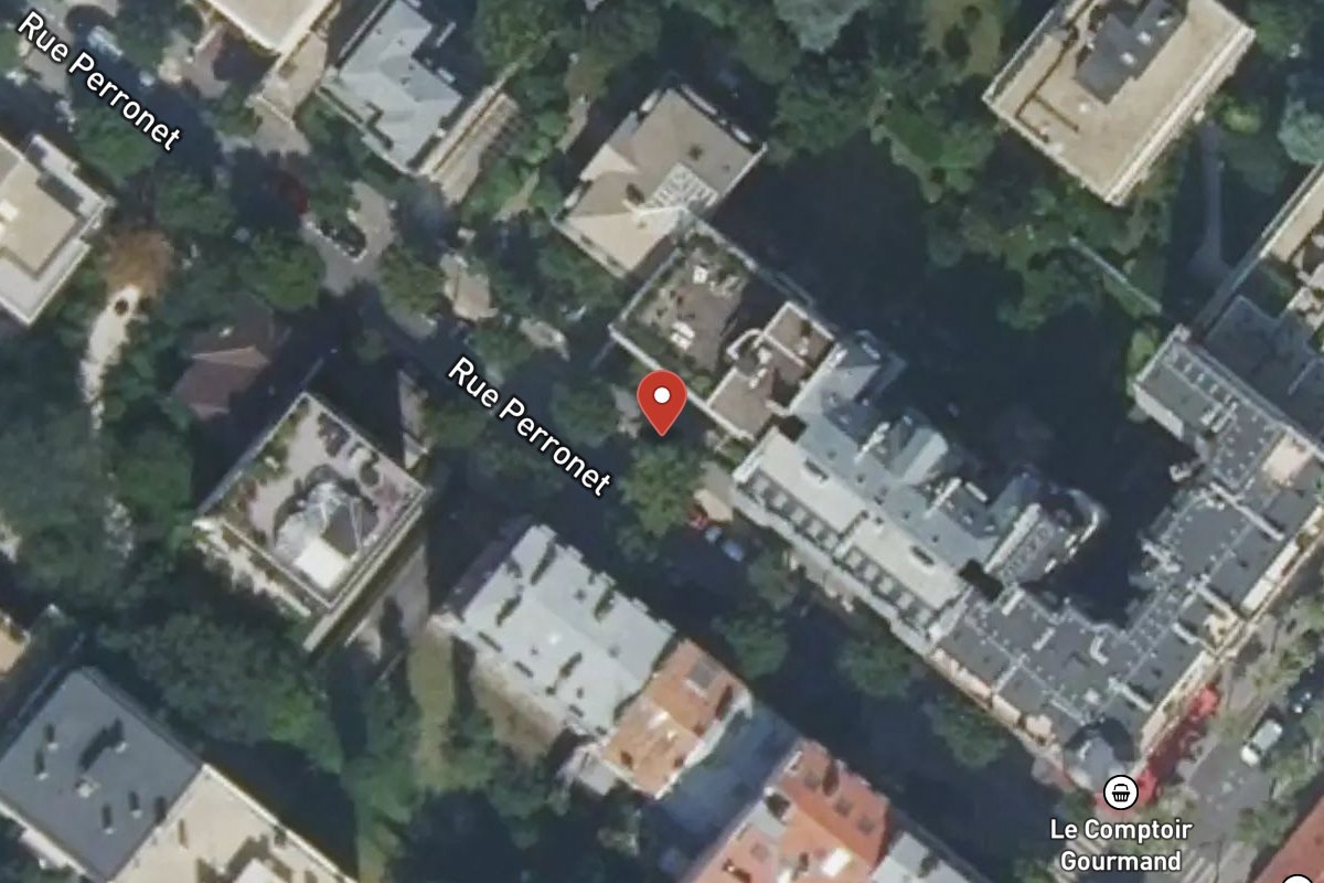Vue satellite — 114 Rue Perronet