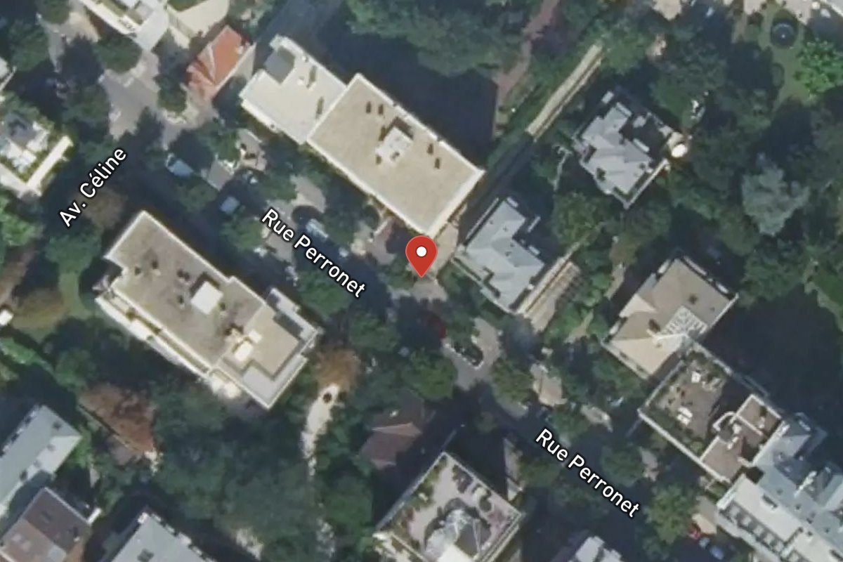Vue satellite — 118 Rue Perronet