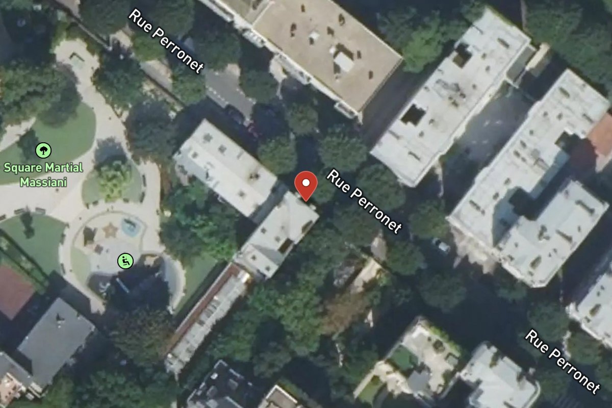 Vue satellite — 121 Rue Perronet