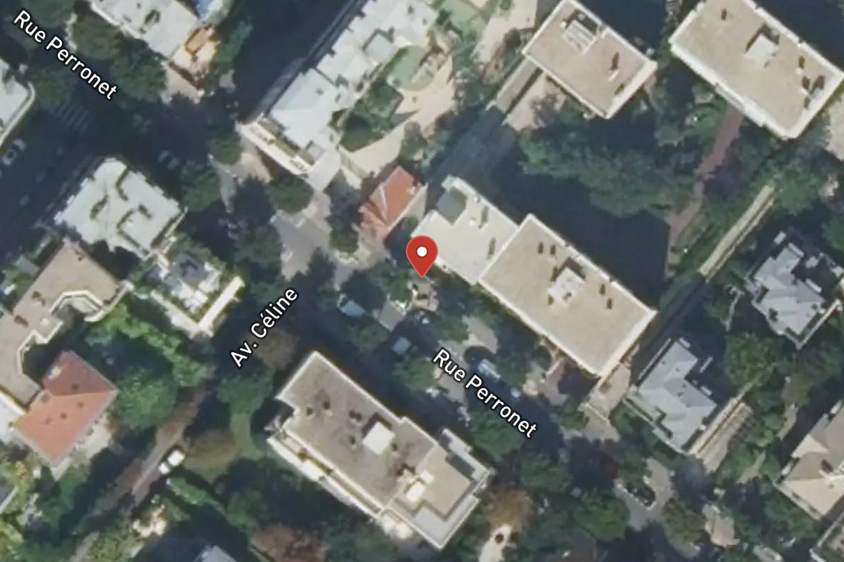 Vue satellite — 122 Rue Perronet
