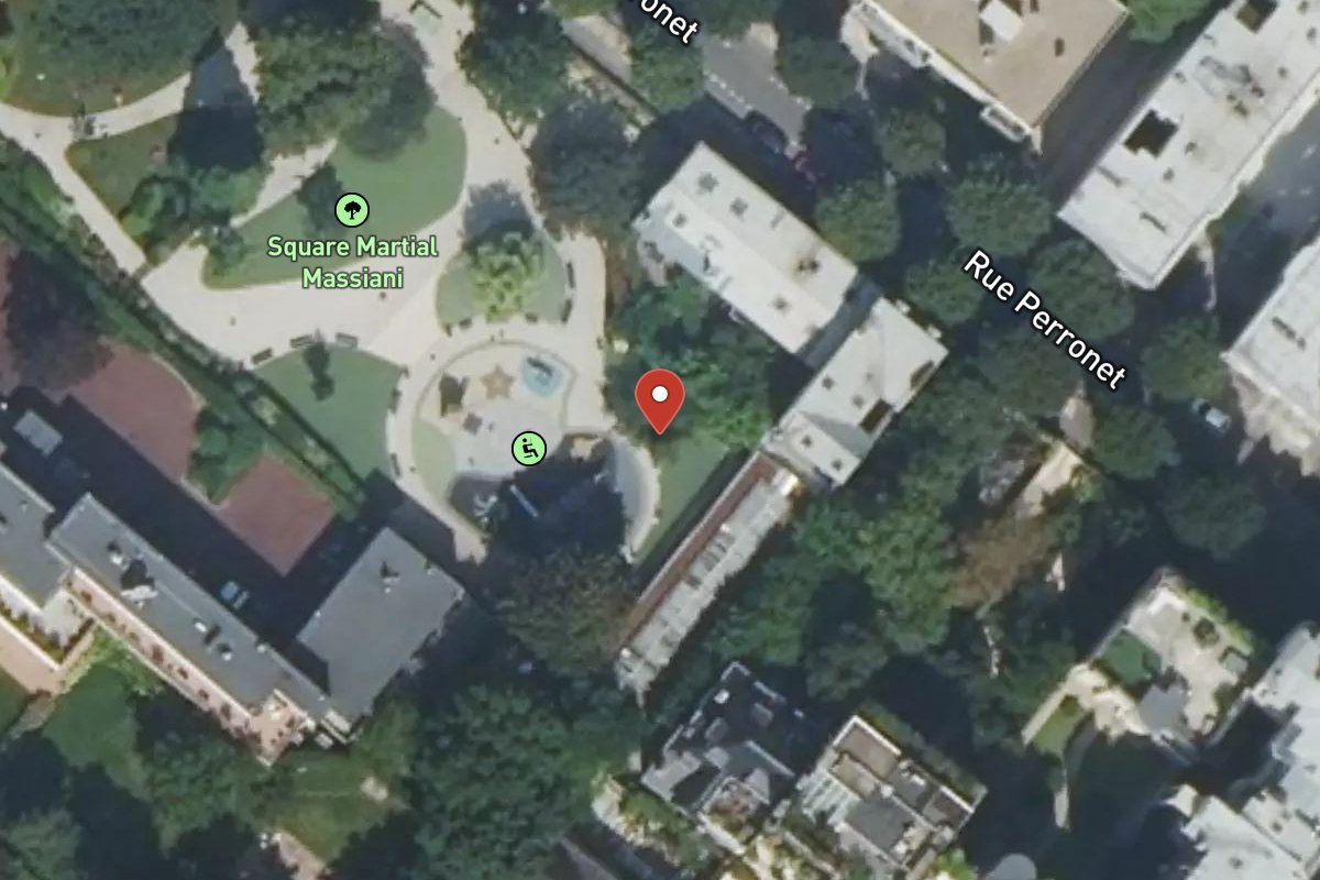 Vue satellite — 127 Rue Perronet