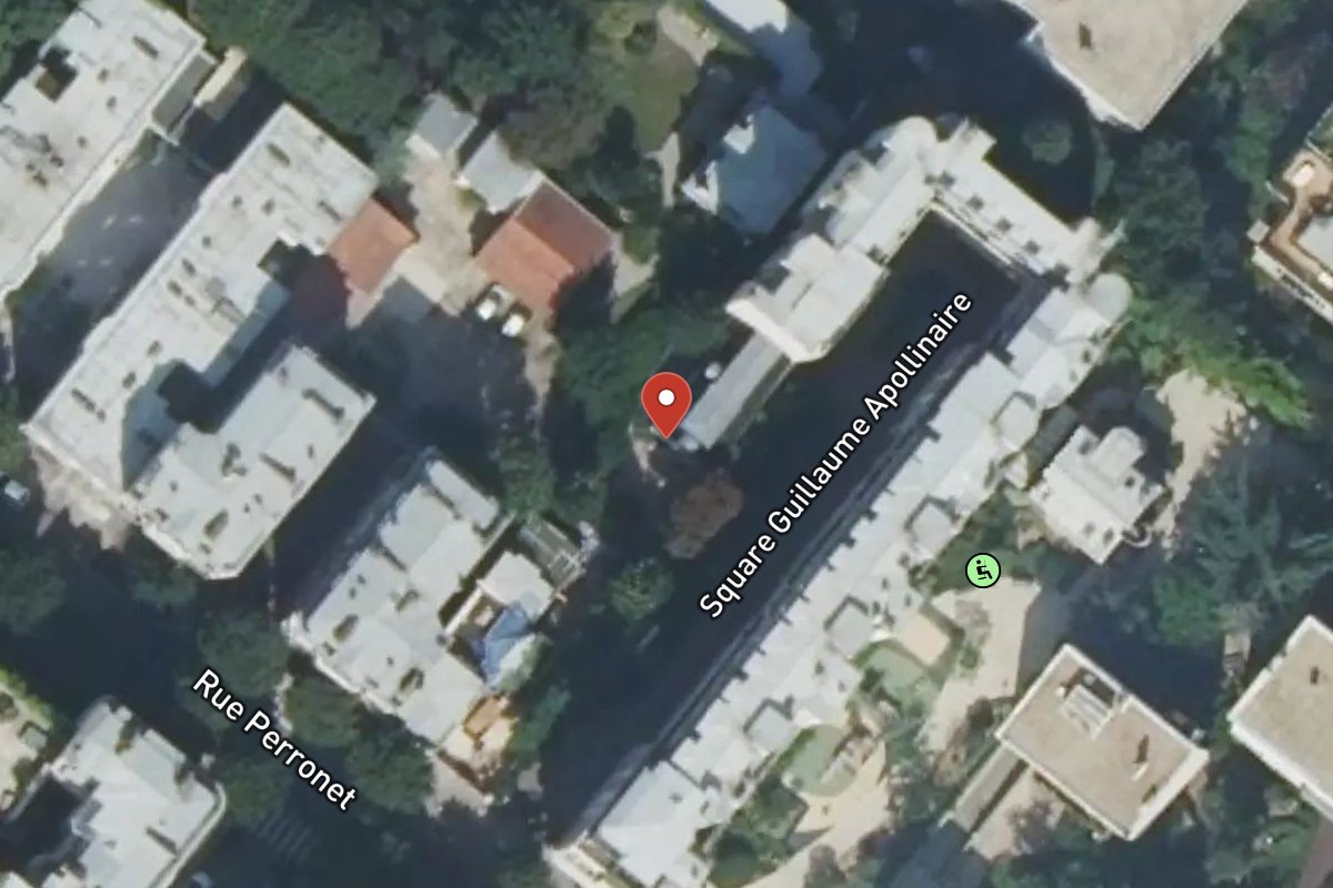 Vue satellite — 128BIS Rue Perronet