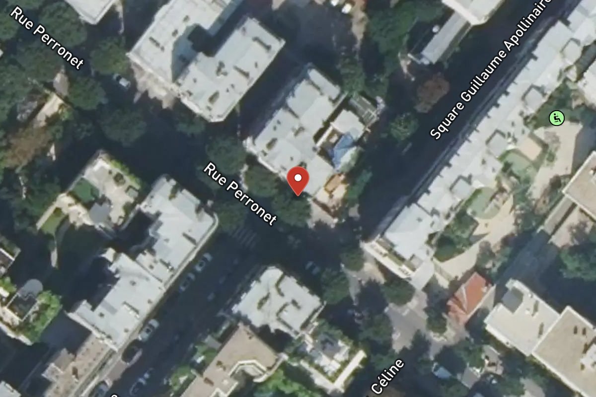 Vue satellite — 128 Rue Perronet
