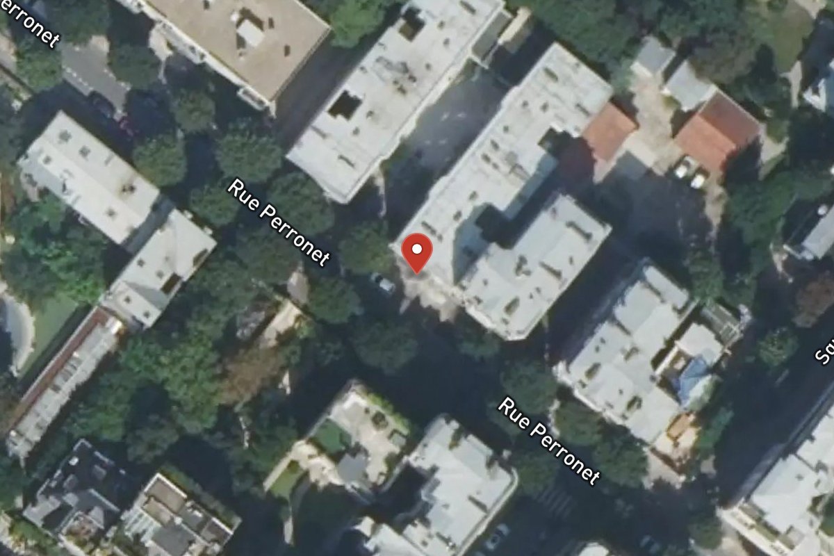 Vue satellite — 134 Rue Perronet