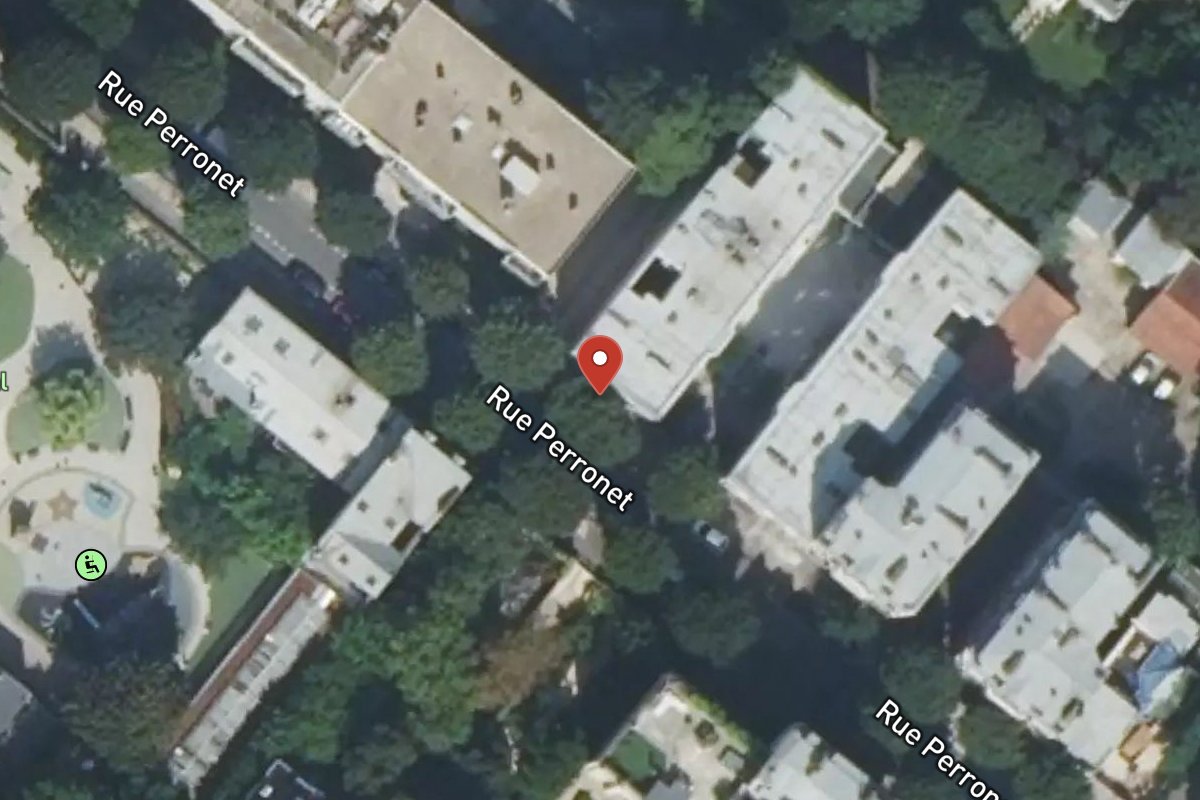 Vue satellite — 136 Rue Perronet