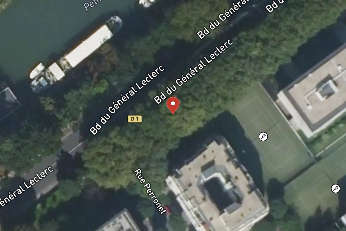 Vue satellite — 162B Rue Perronet