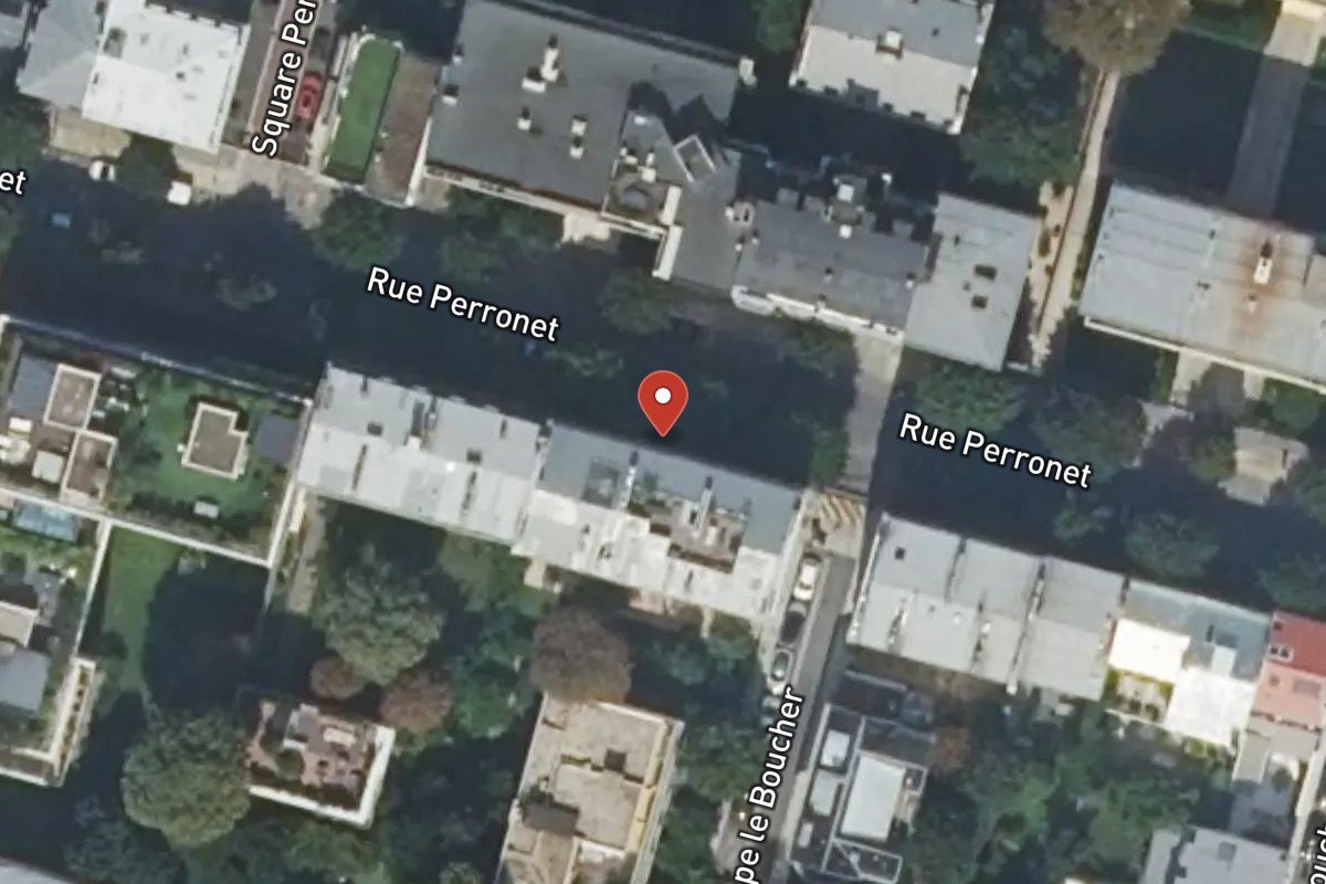Vue satellite — 43 Rue Perronet