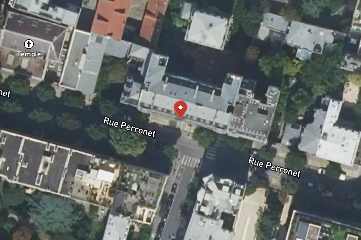 Vue satellite — 54 Rue Perronet