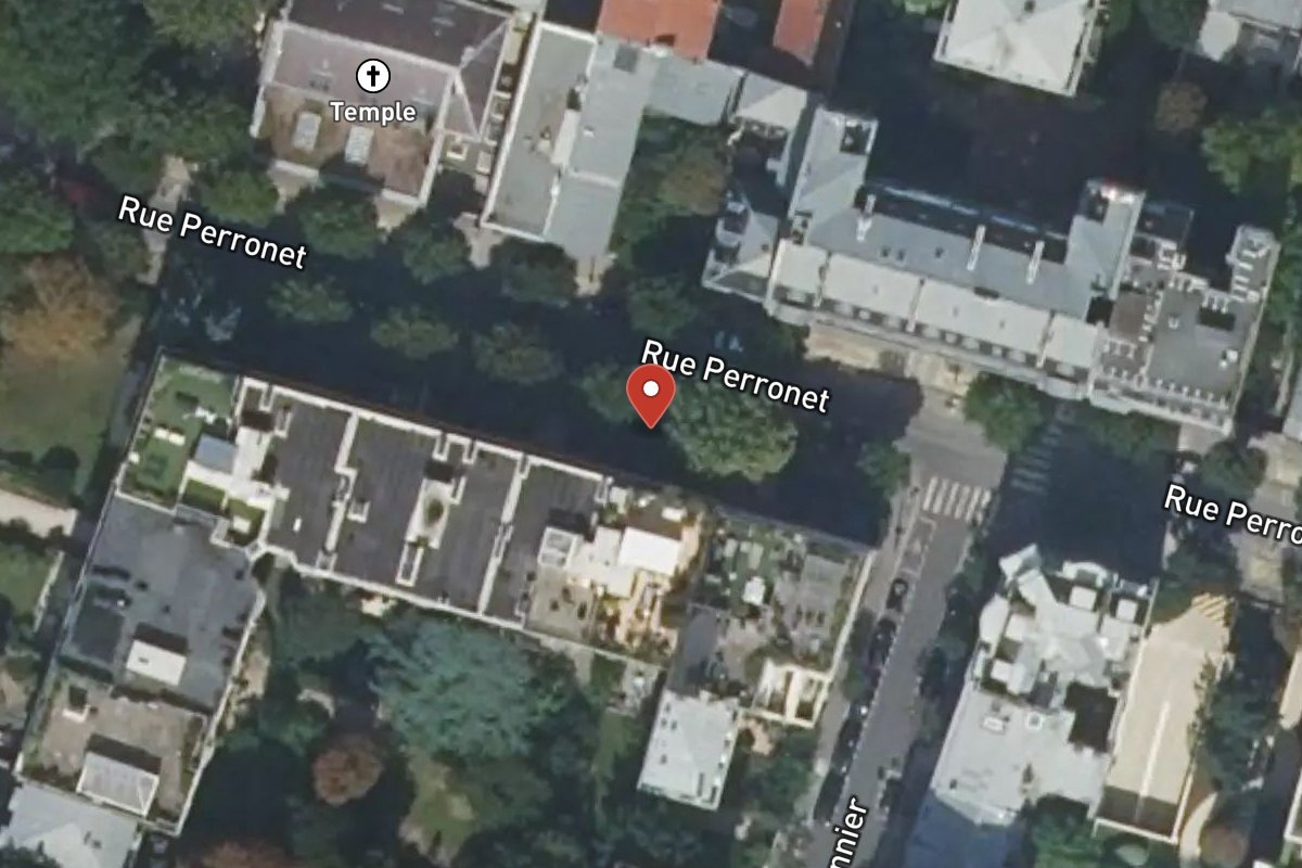 Vue satellite — 55 Rue Perronet