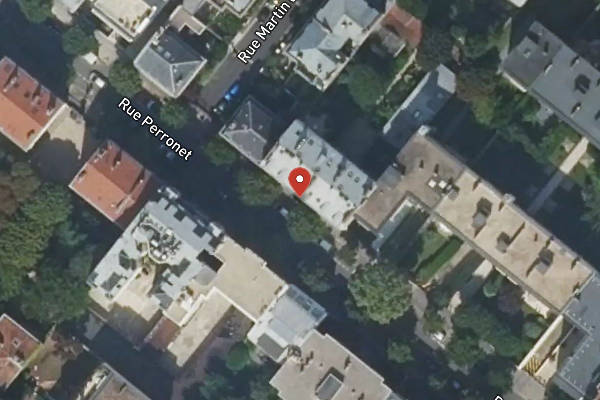 Vue satellite — 92 Rue Perronet
