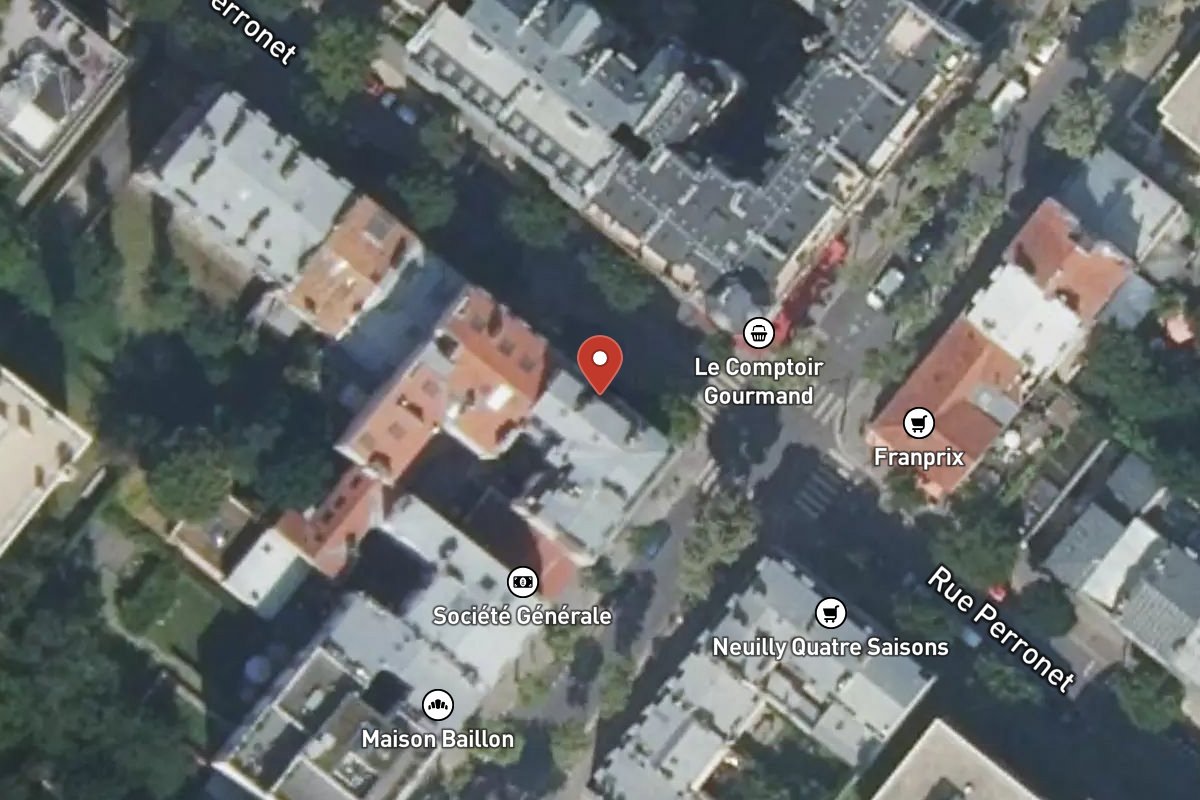 Vue satellite — 93 Rue Perronet