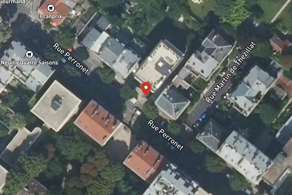 Vue satellite — 98 Rue Perronet