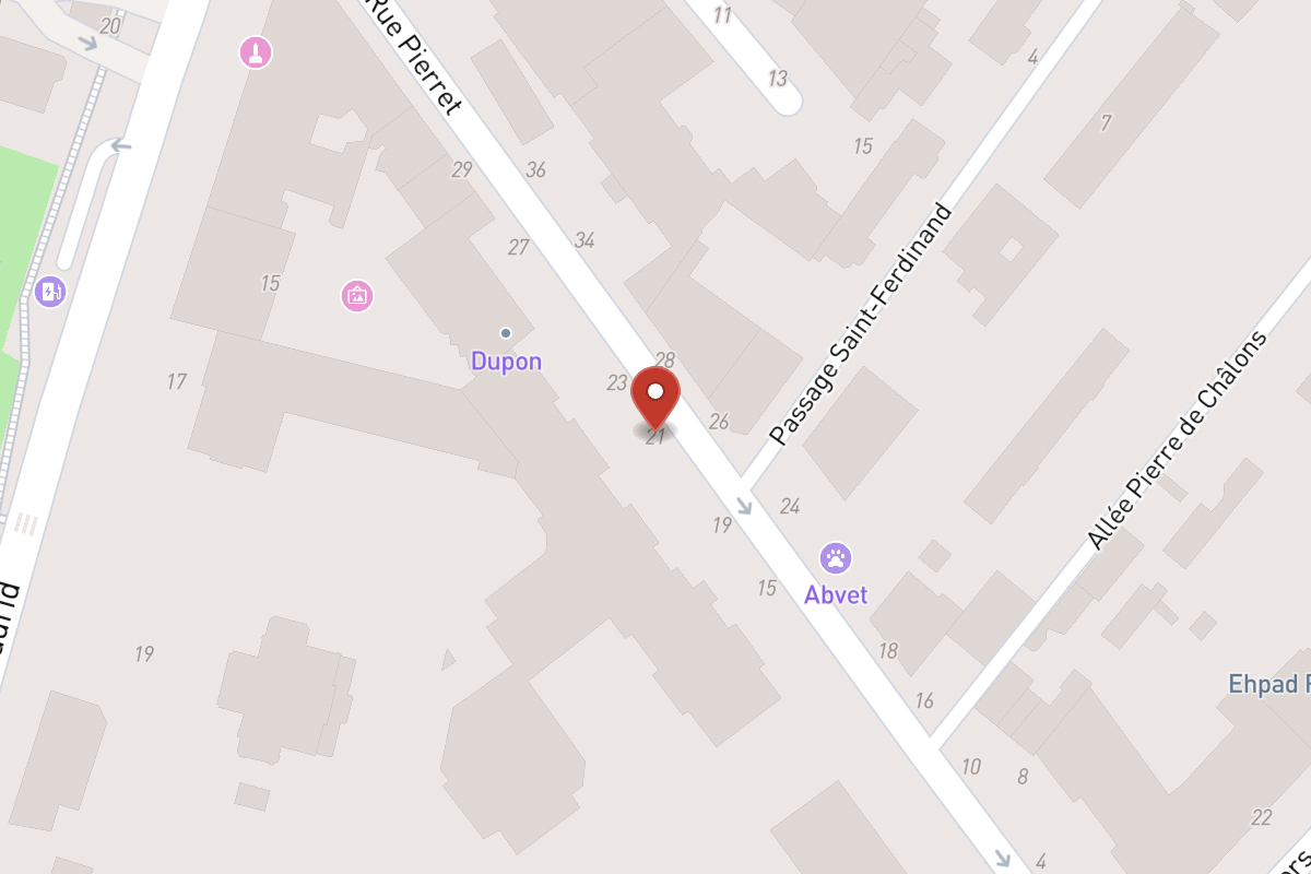 Plan de situation — 21 Rue Pierret