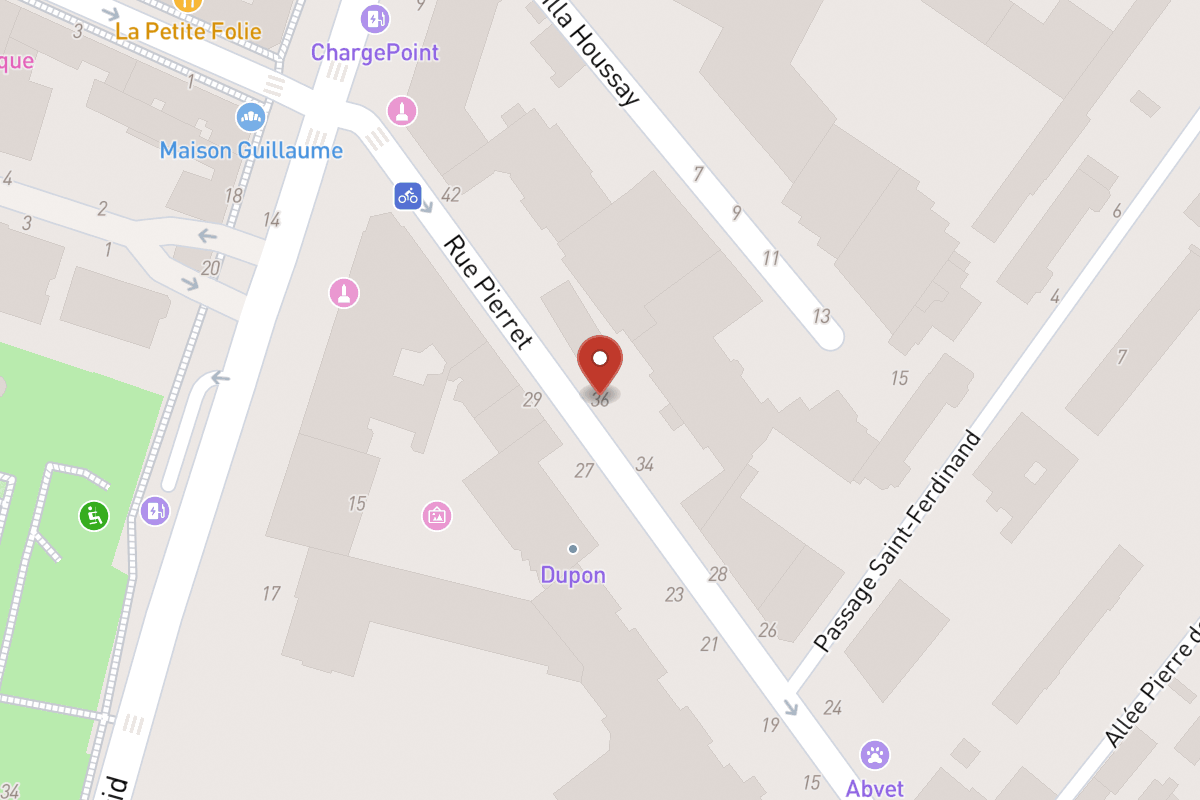 Plan de situation — 36 Rue Pierret