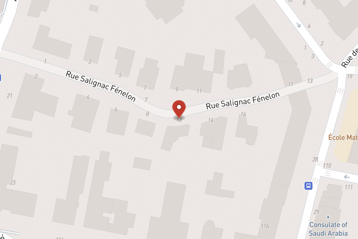 Plan de situation — 12 Rue Salignac Fénelon