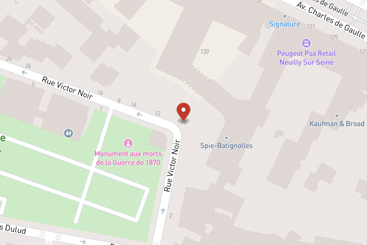 Plan de situation — 10 Rue Victor Noir