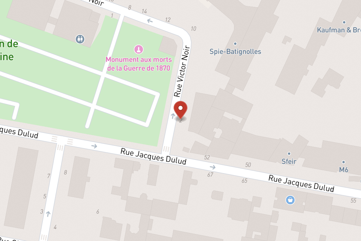 Plan de situation — 2 Rue Victor Noir