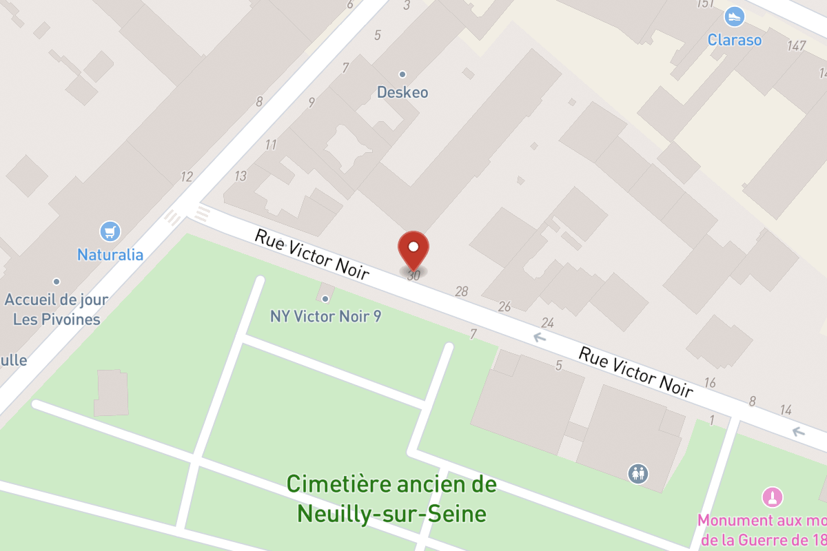 Plan de situation — 30 Rue Victor Noir