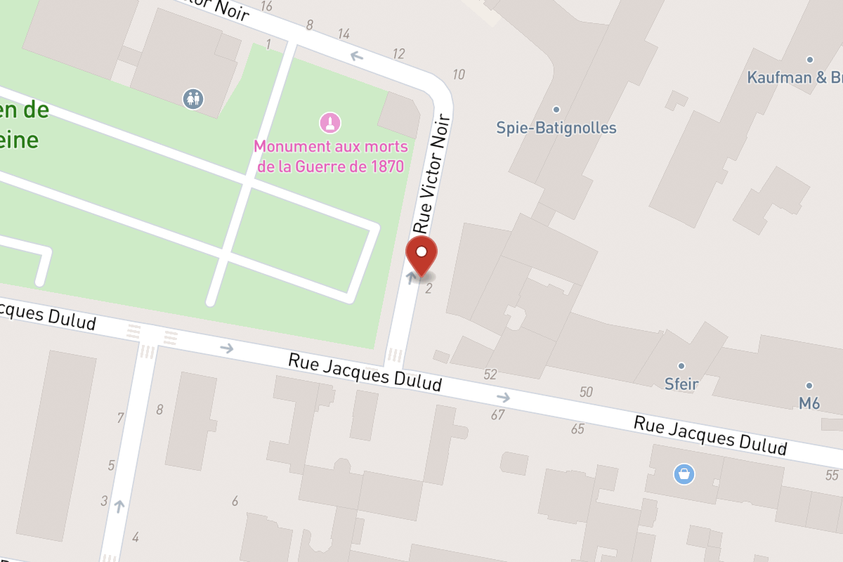 Plan de situation — 4 Rue Victor Noir