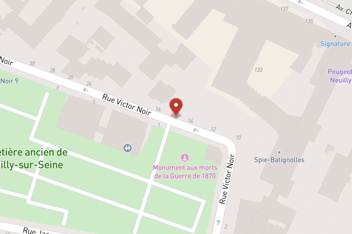 Plan de situation — 8 Rue Victor Noir