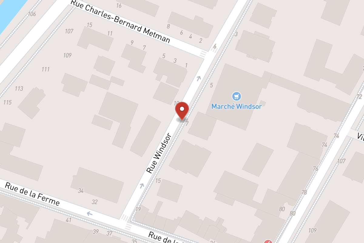 Plan de situation — 7 Rue Windsor