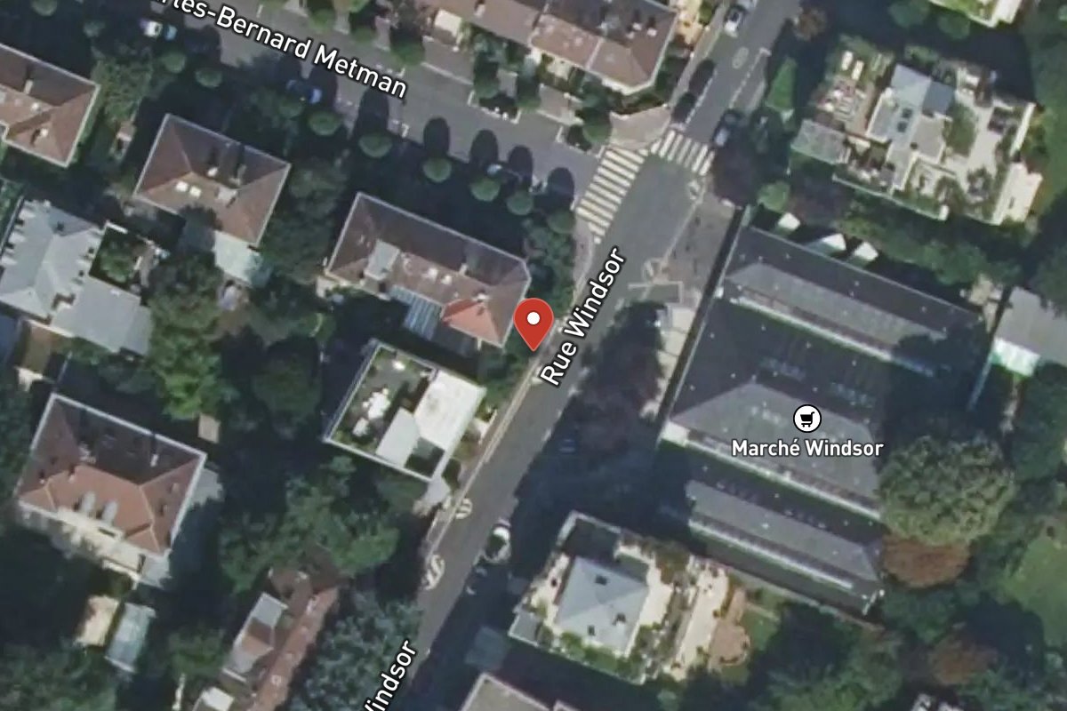 Vue satellite — 8 Rue Windsor