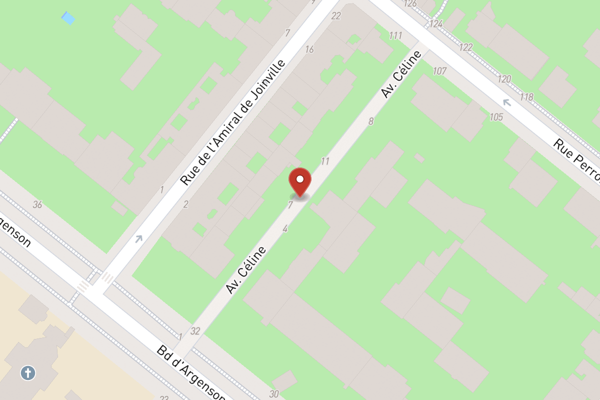 Plan de situation — Avenue Céline