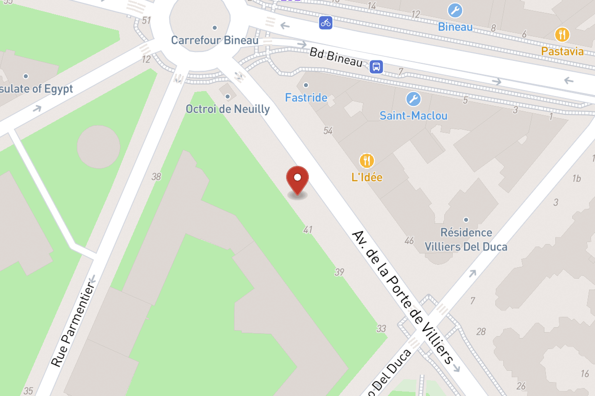 Plan de situation — Avenue de la Porte de Villiers