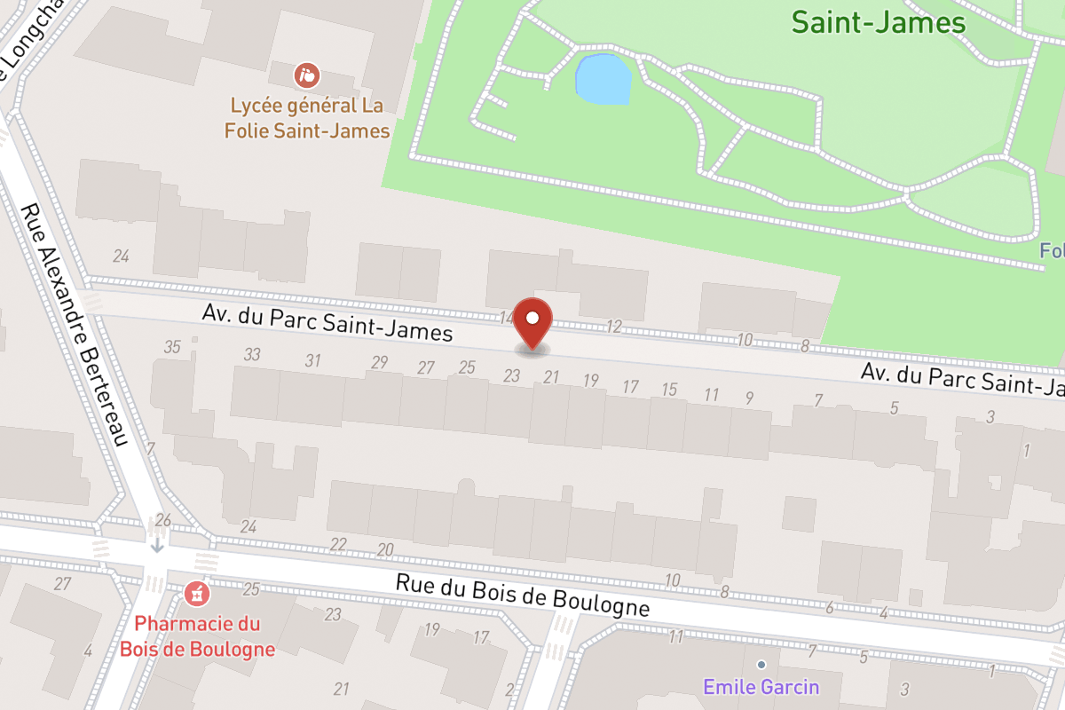 Plan de situation — Avenue du Parc Saint-james