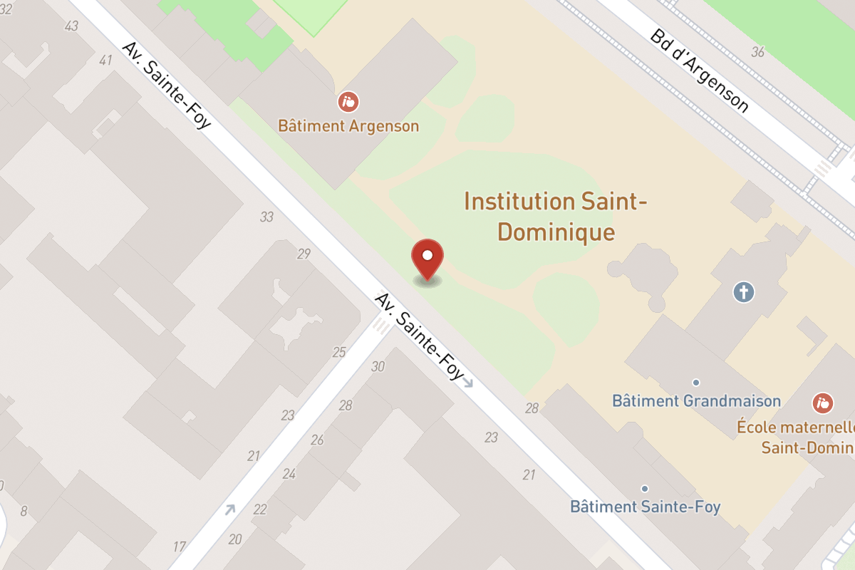 Plan de situation — Avenue Sainte-Foy
