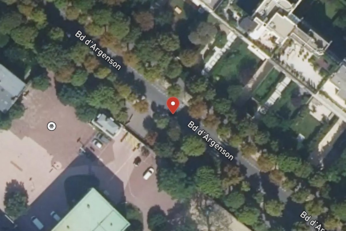 Vue satellite — Boulevard Argenson