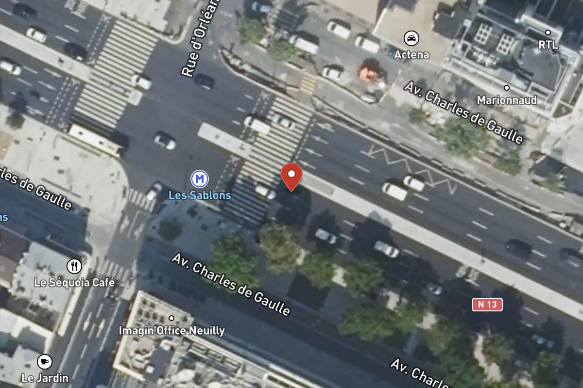 Vue satellite — Boulevard des Sablons