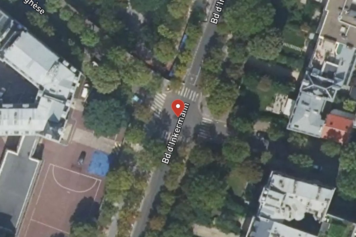 Vue satellite — Boulevard Inkermann