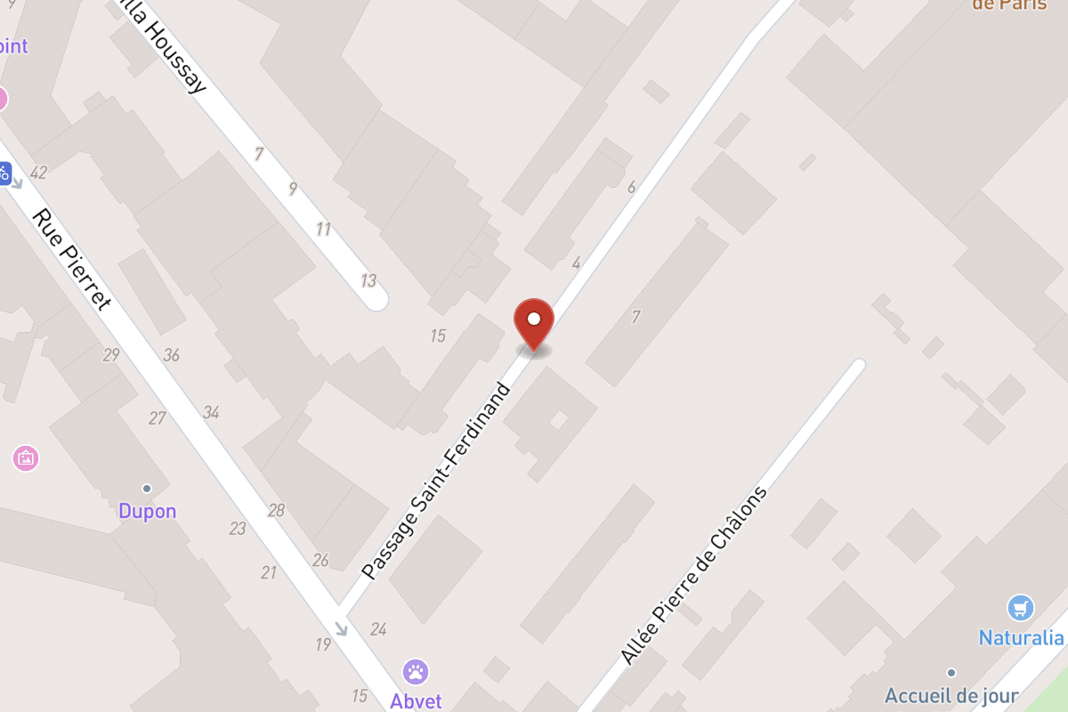 Plan de situation — Passage Saint - Ferdinand