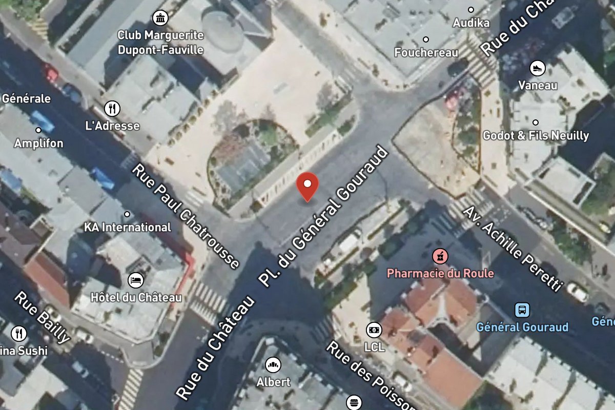 Vue satellite — Place du Général Gouraud