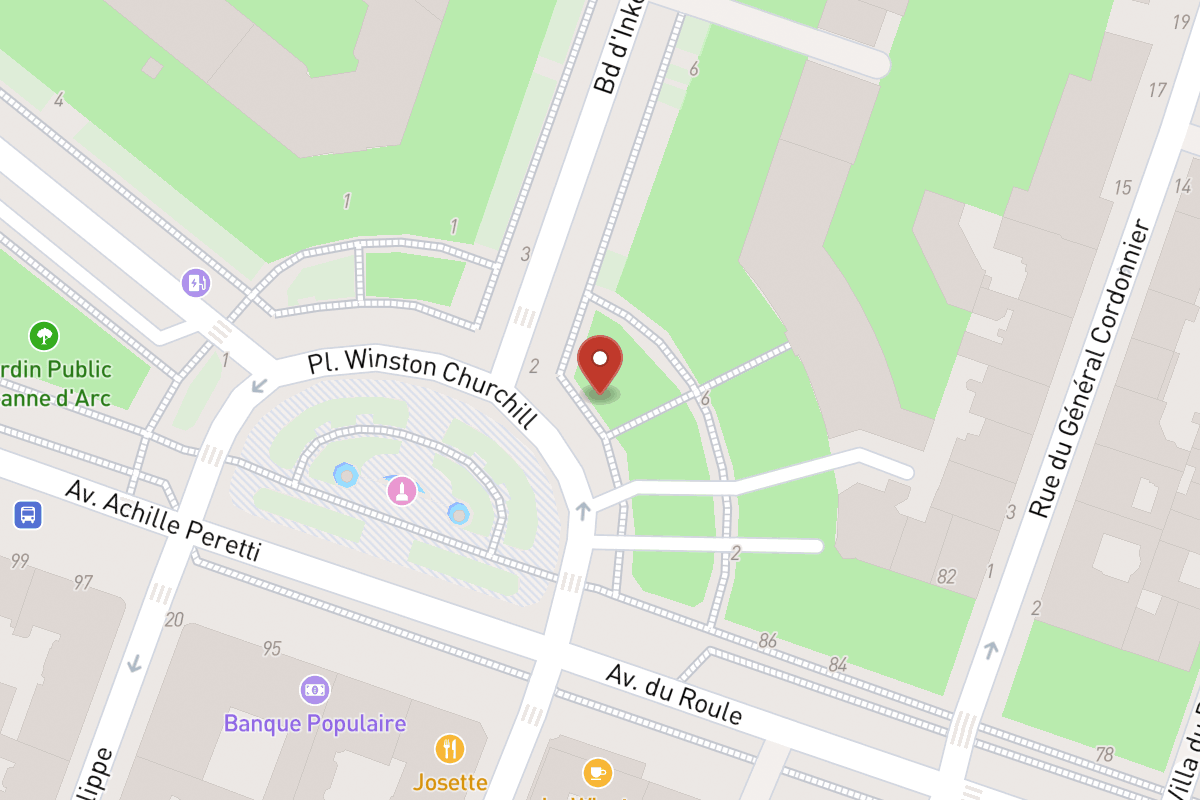 Plan de situation — Place Winston Churchill