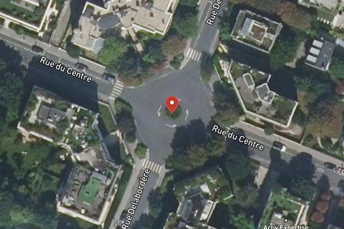 Vue satellite — Rond-point Saint-james
