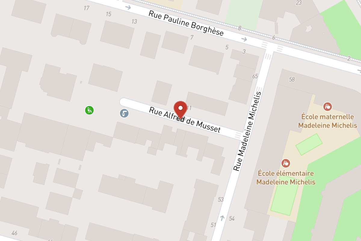 Plan de situation — Rue Alfred de Musset